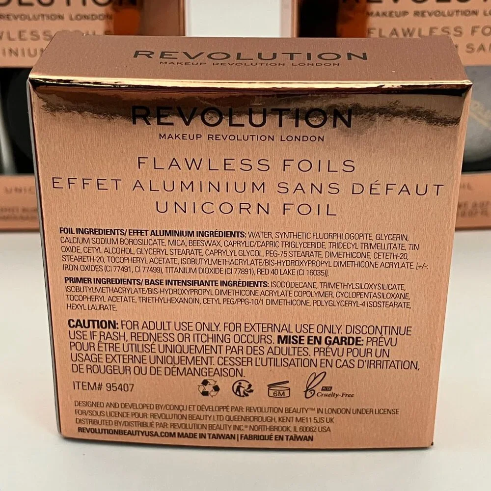 Makeup Revolution Flawless Eye Foil Unicorn Eyeshadow 0.07 Oz Pack Of 3 Pieces